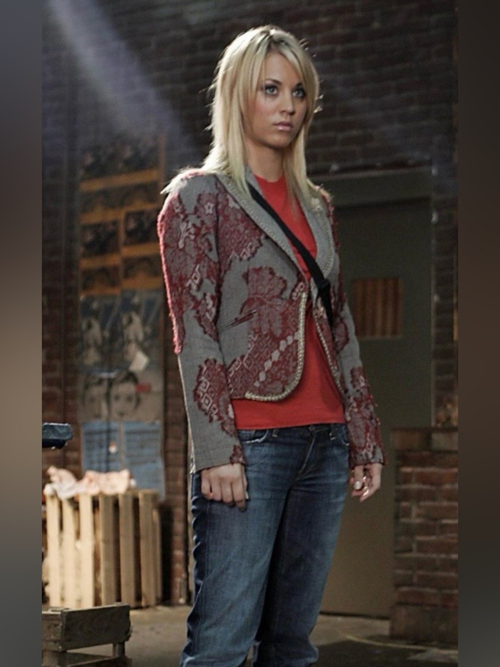 Y2K TRUE MEANING Blazer as seen on Kaley Cuoco - Herrings Brown HerringboneTweed